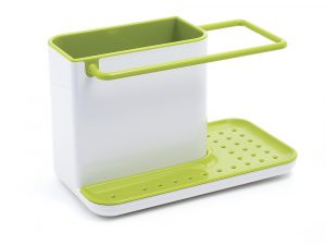 repose éponge et liquide vaisselle blanc et vert