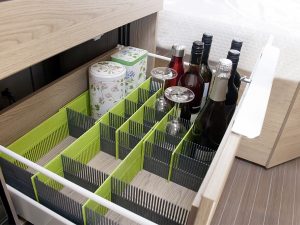 système de rangement pour tiroir de kitchenette de camping-car