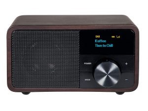 poste de radio couleur bois foncé