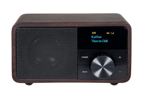 poste de radio couleur bois foncé
